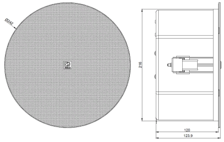 AUDAC CALI660/W, двухполосная, встраиваемая акустическая система